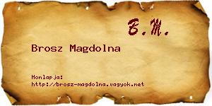 Brosz Magdolna névjegykártya