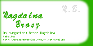 magdolna brosz business card